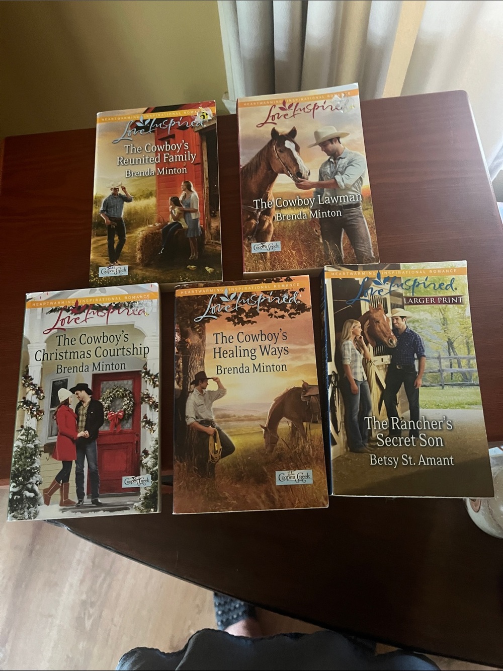 5 Love Inspired Romance  Cooper’s Creek  paperbacks by Harlequin Novels